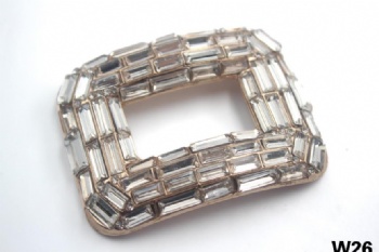 Zinc alloy rhinestone shoe buckle