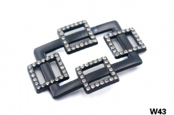 Black high quality rhinestone shoe buckle