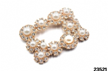 Fashion metal pearl shoe buckle