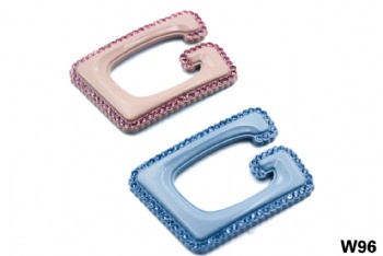 Designer colored glass shoe buckle