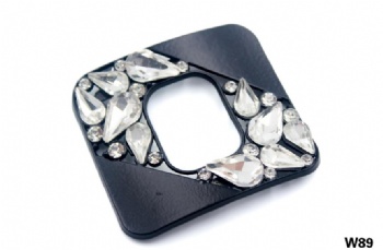 Black high quality rhinestone shoe buckle