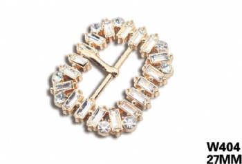 Fashion metal light gold rhinestone shoe buckle