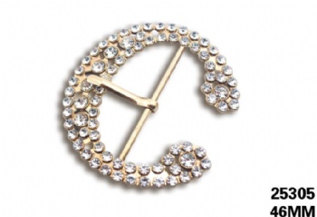 Designer high quality rhinestone glass pin buckle