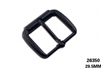 Black metal single pin buckle