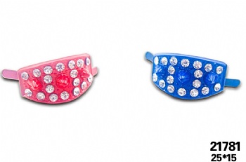 Colored metal rhinestone clip accessories