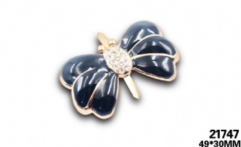 Butterfly shaped metal rhinestones clip decorative shoe accessories