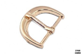 Light gold metal single buckle